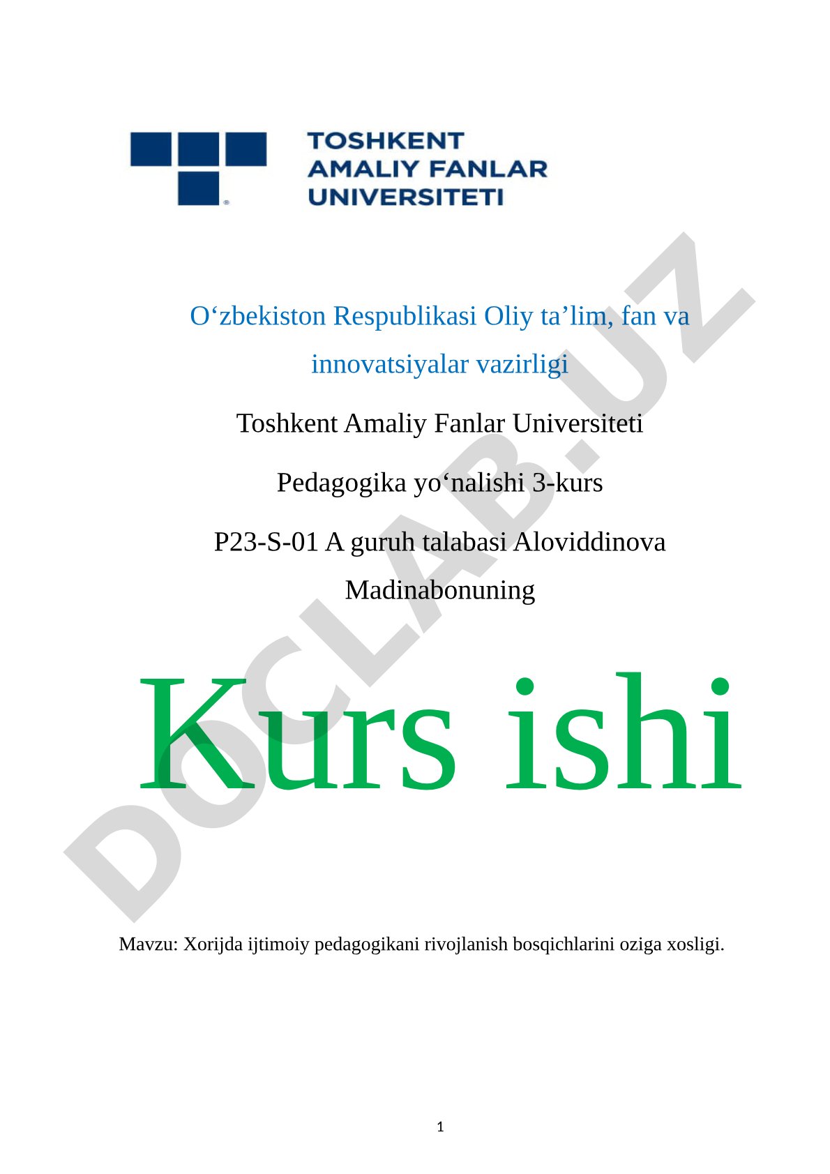 Ijtimoiy pedagogikaning xorijda rivojlanish bosqichlari