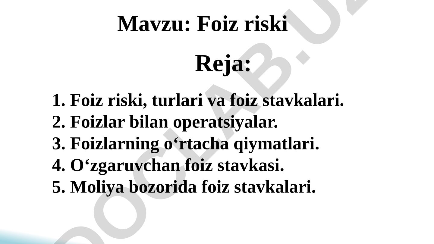 Foiz riski