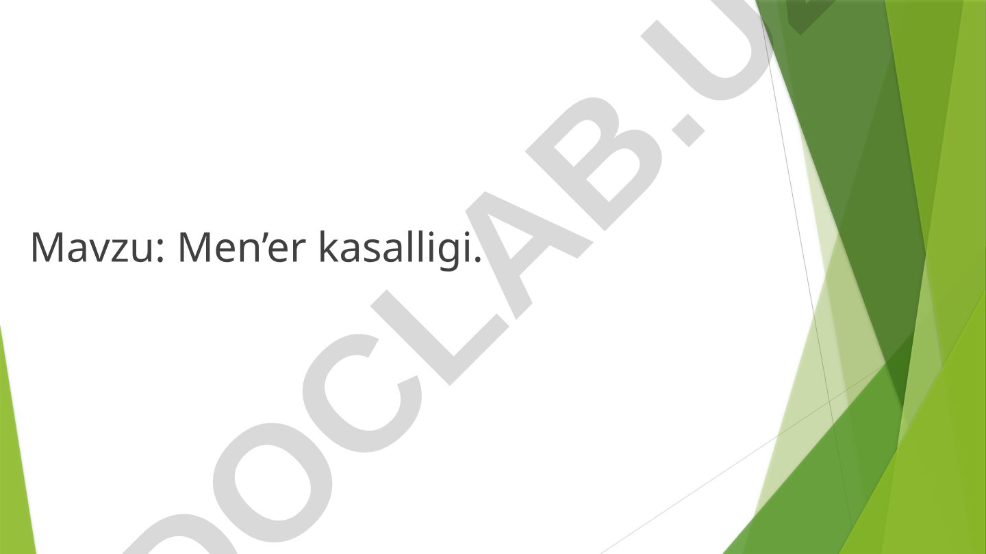 Men’er kasalligi