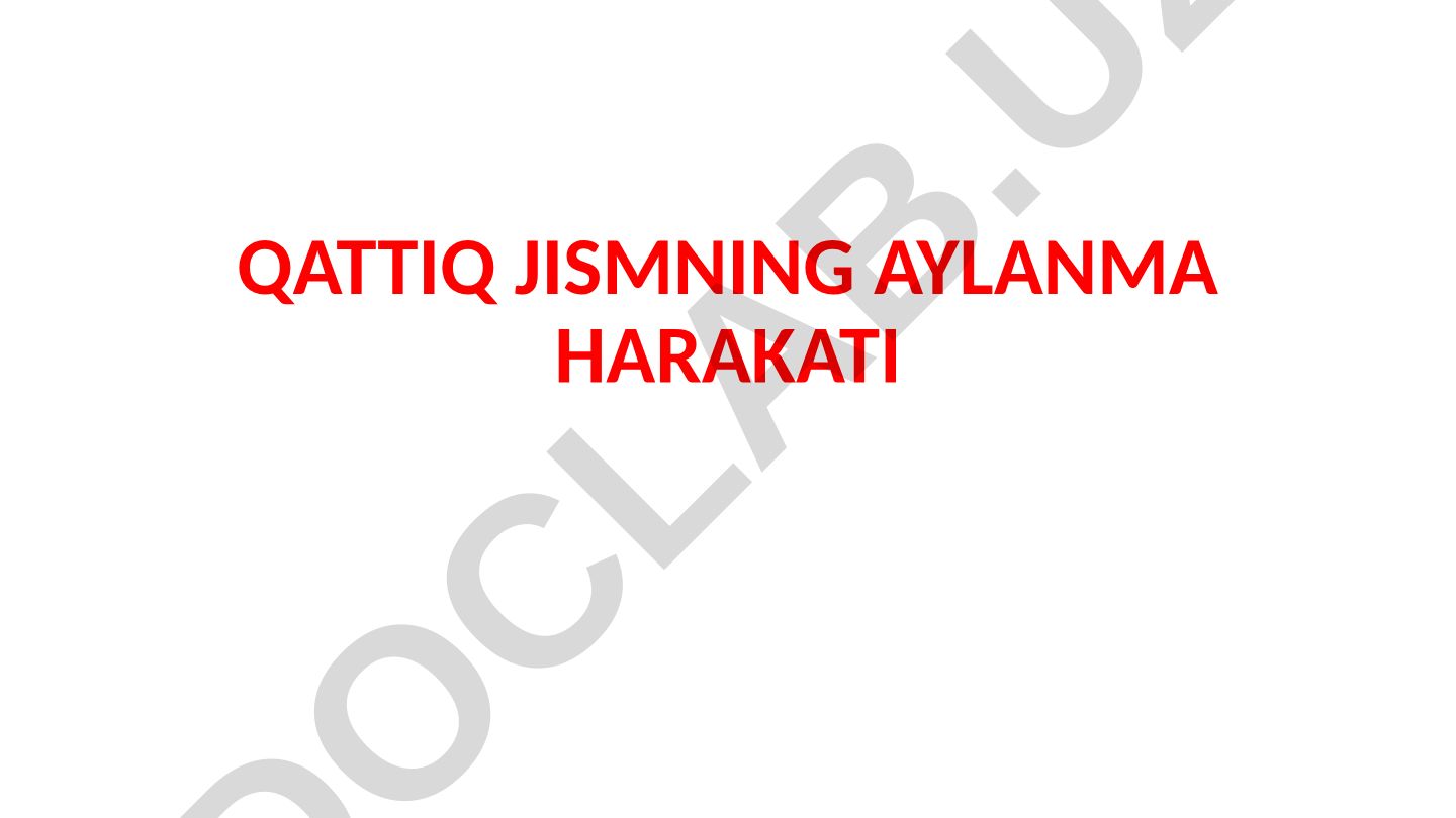 Qattiq jismning aylanma harakati va inersiya momenti