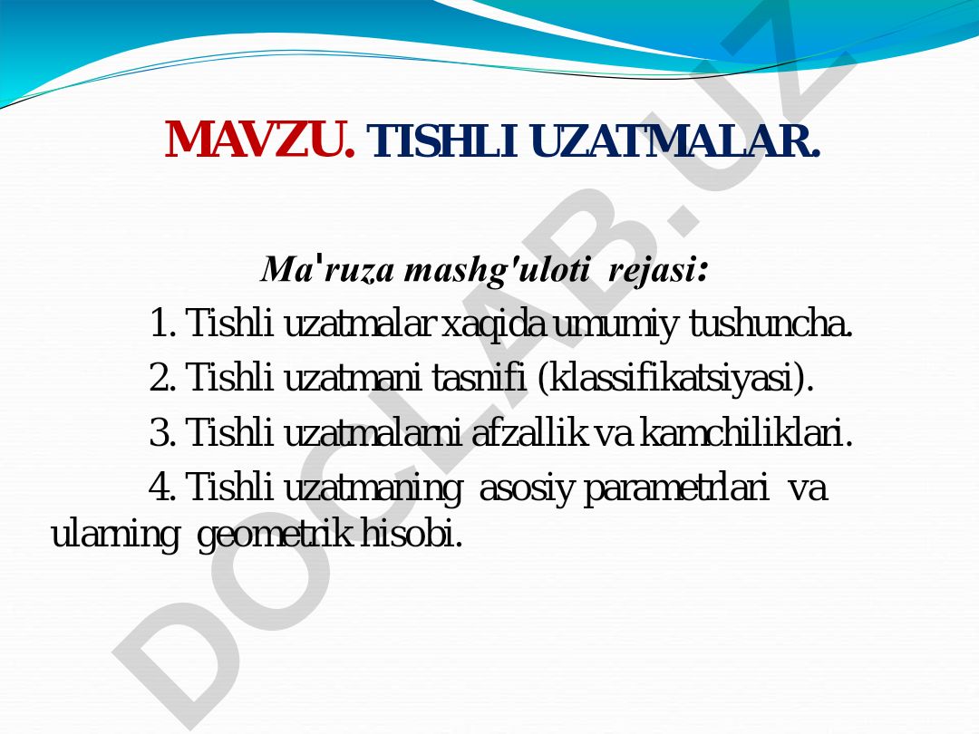 Tishli uzatmalar