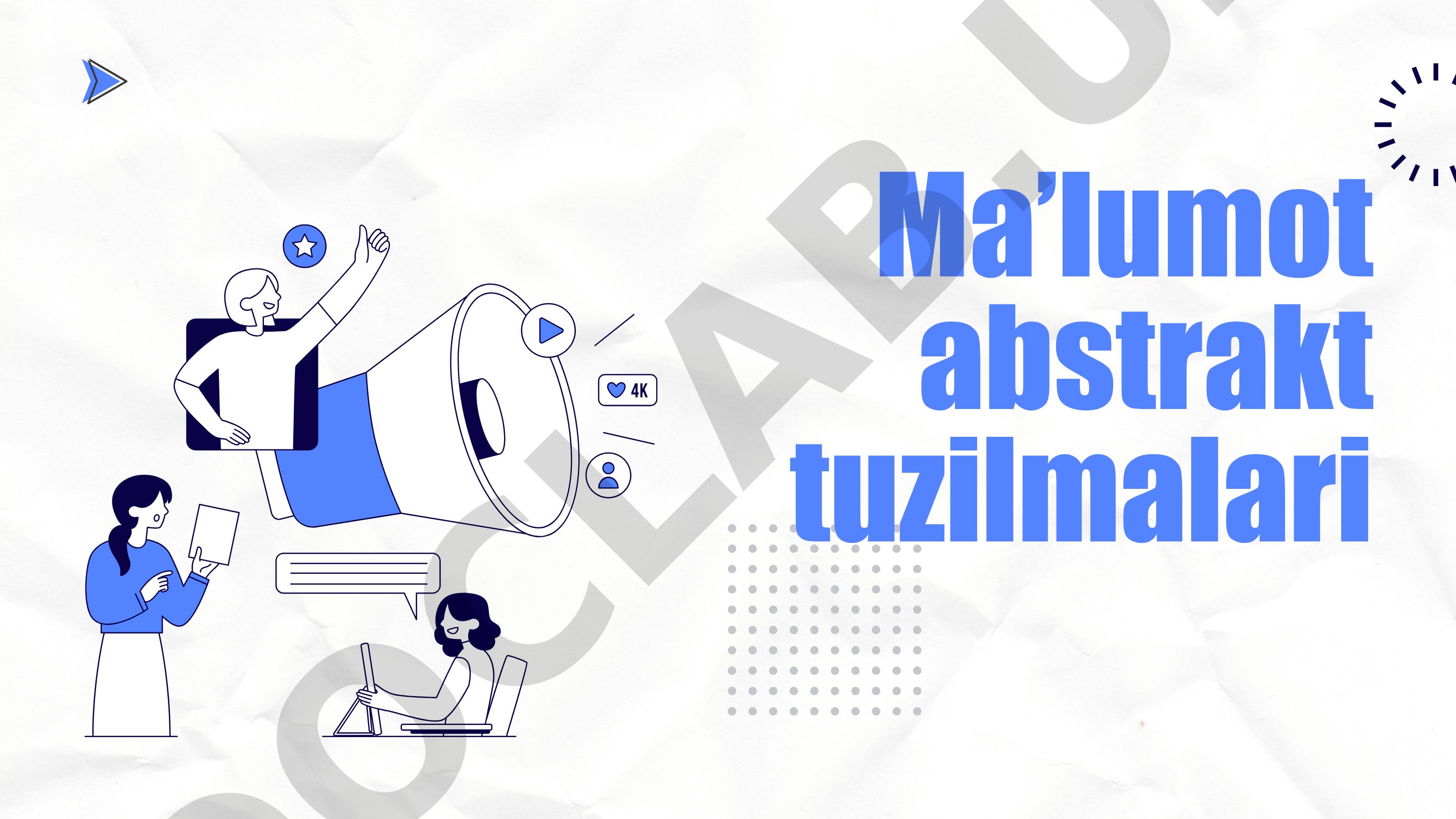 Ma’lumot abstrakt tuzilmalari va algoritmlarni ishlab chiqish