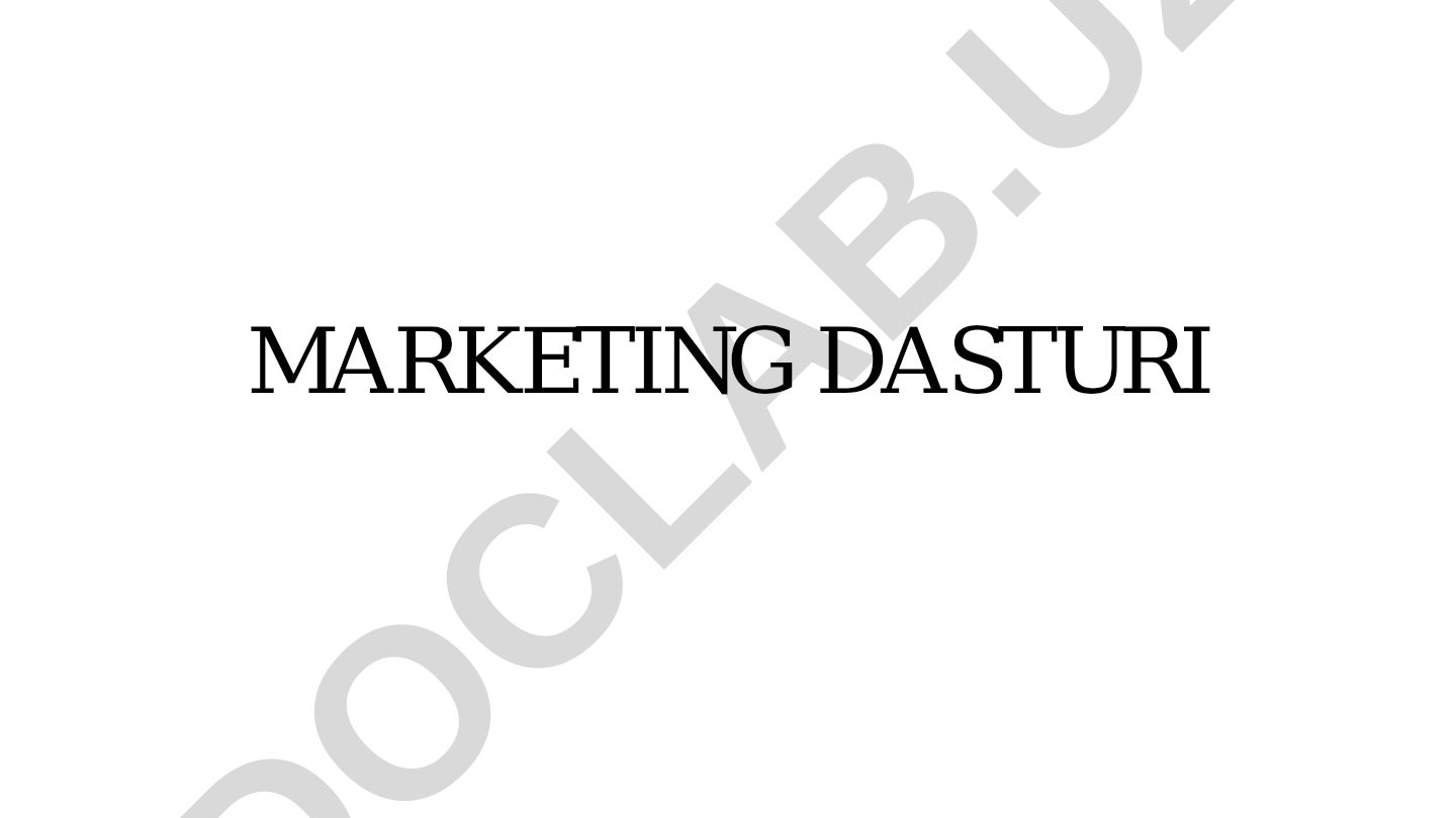 Marketing dasturi