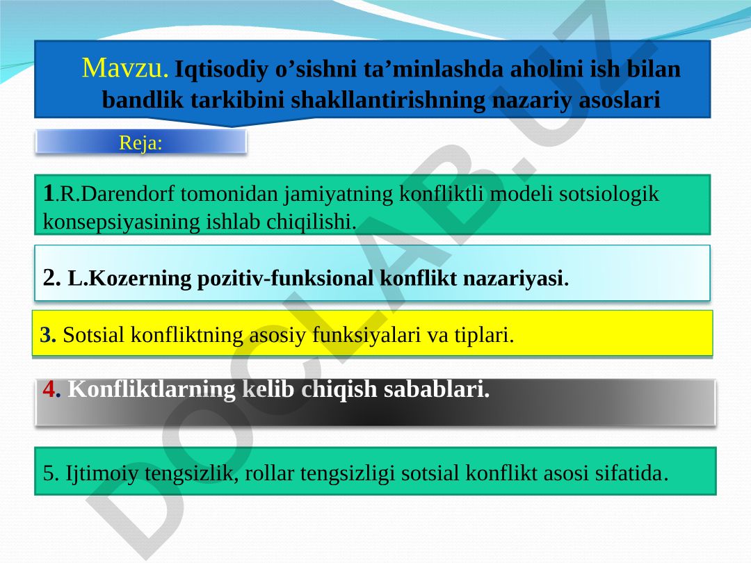 Iqtisodiy o’sishni ta’minlashda aholini ish bilan bandlik tarkibini shakllantirishning nazariy asoslari