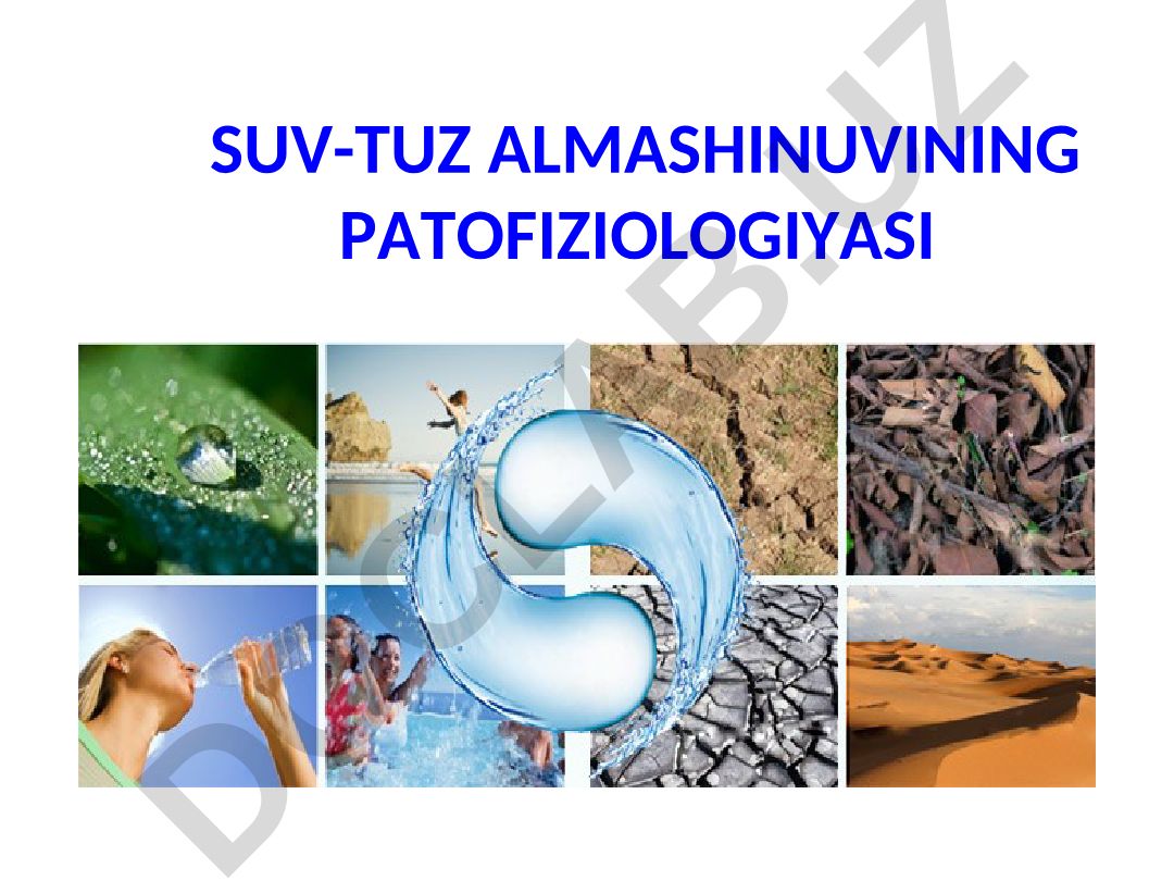 Suv-tuz almashinuvining patofiziologiyasi
