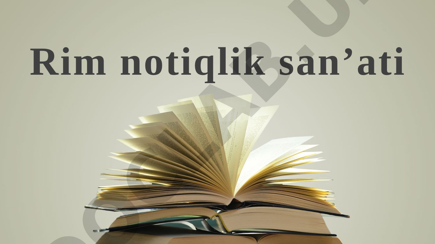 Rim notiqlik san'ati tarixi va asosiy yo'nalishlari