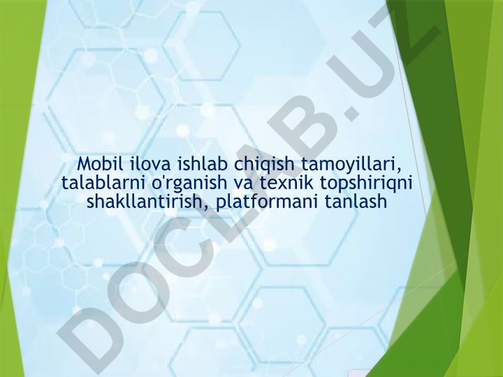 Mobil ilova ishlab chiqish tamoyillari va strategiyalari