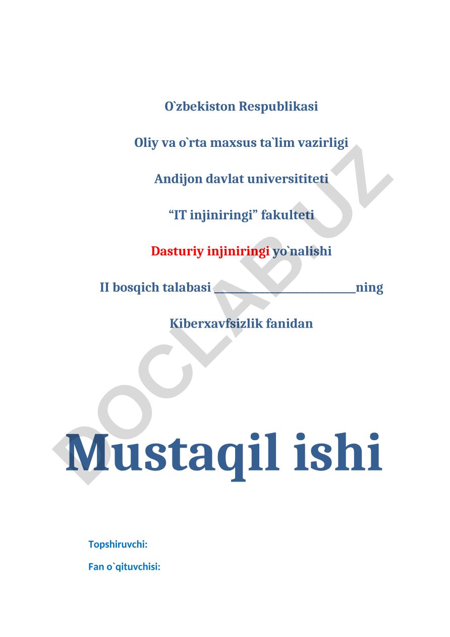 Autentikatsiya va avtentikatsiya usullari