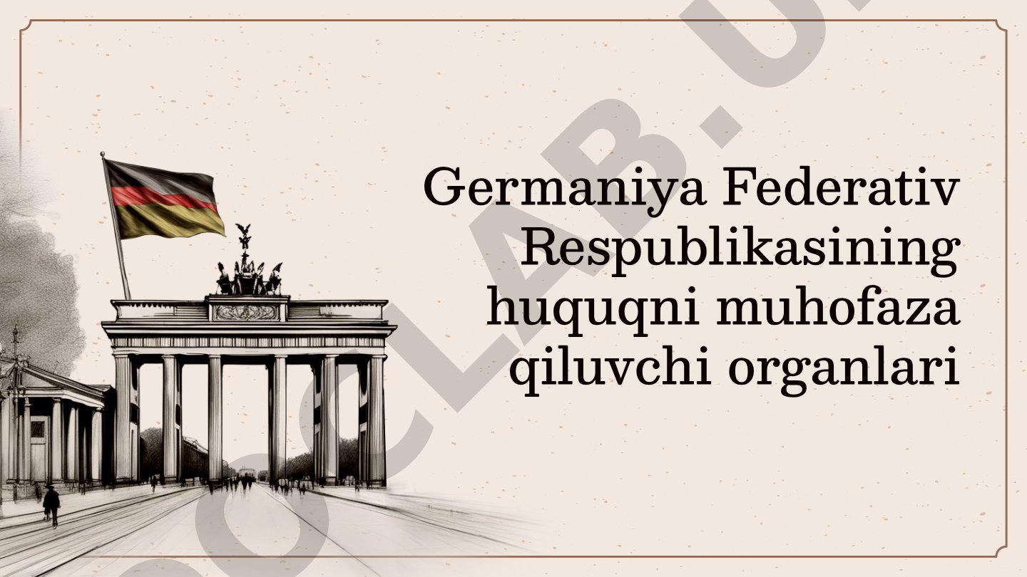 Germaniya Federativ Respublikasining huquqni muhofaza qiluvchi organlari