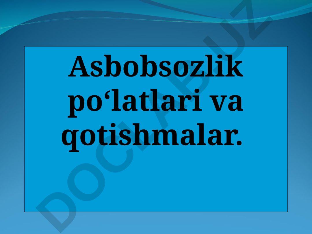 Asbobsozlik po‘latlari va qotishmalar