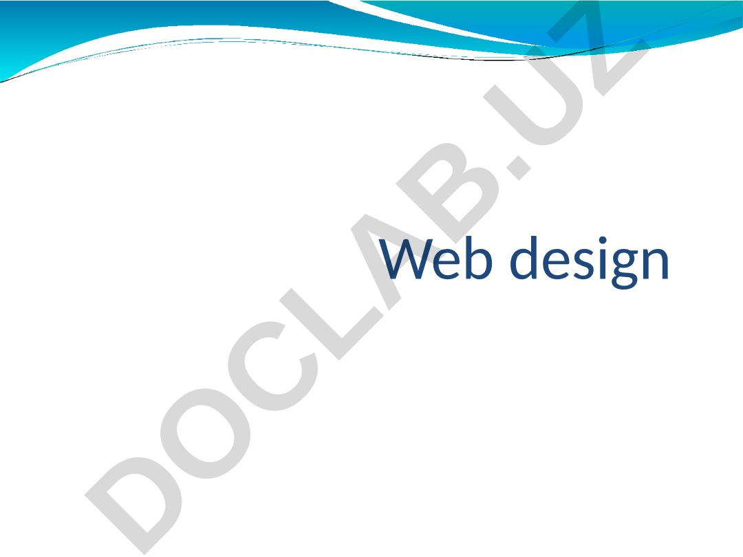 Web design principles and elements