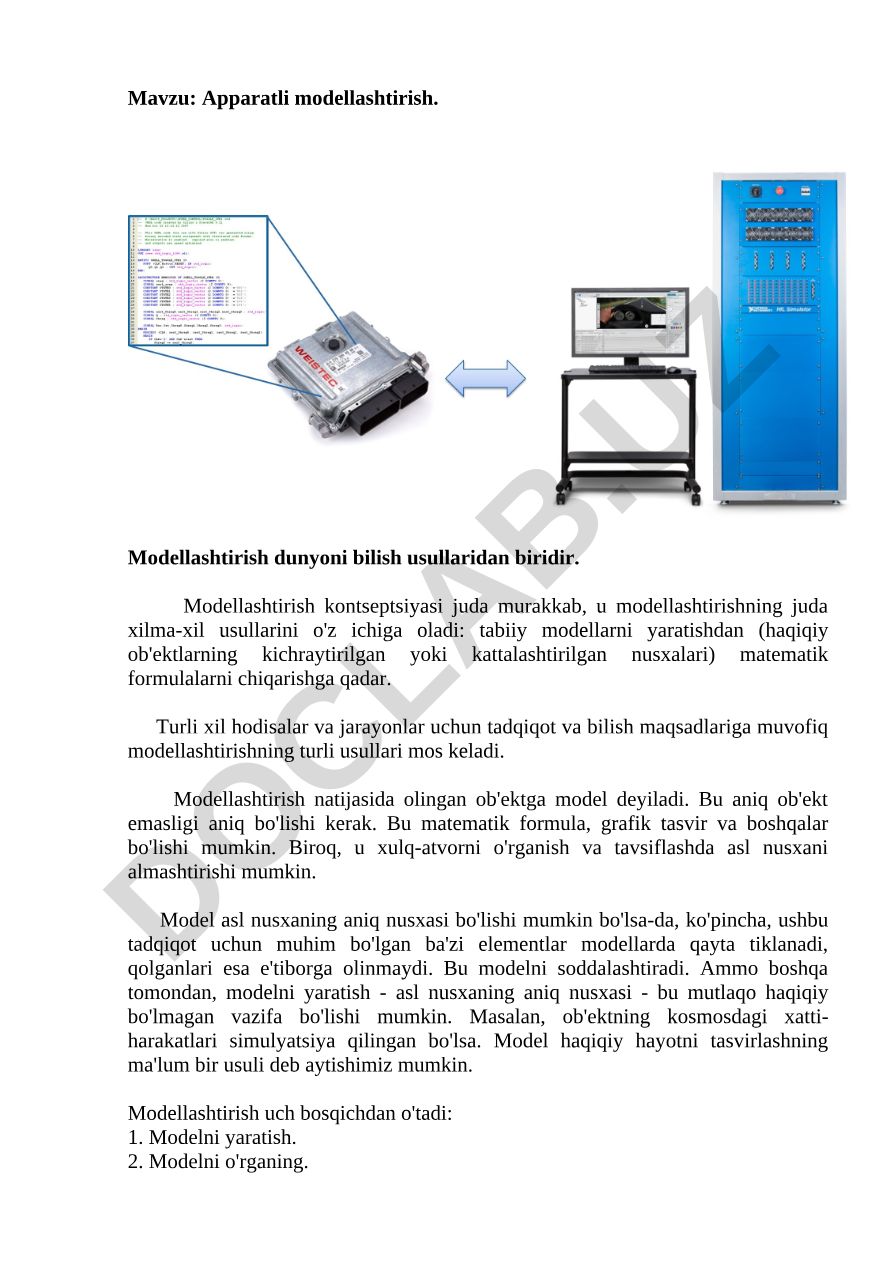 Apparatli modellashtirish