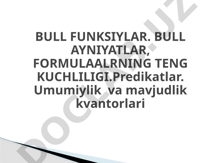 Bul funksiyalari va mantiqiy teng kuchlilik