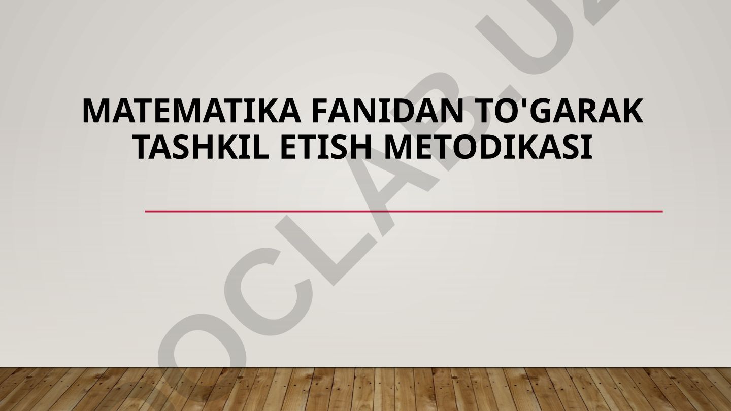 Boshlang'ich sinflarda matematikadan sinfdan tashqari ishlarni tashkil etish
