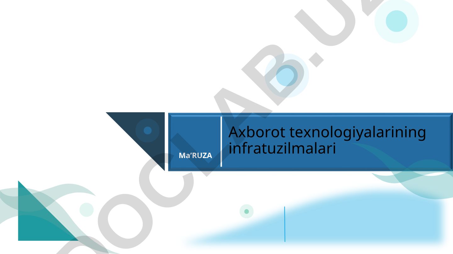 Axborot texnologiyalarining infratuzilmalari