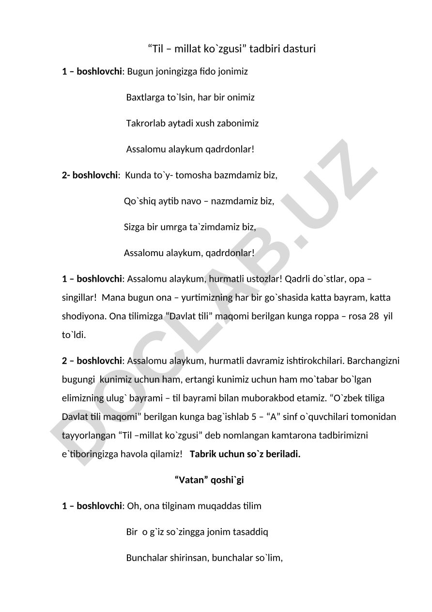 Til – millat ko'zgusi