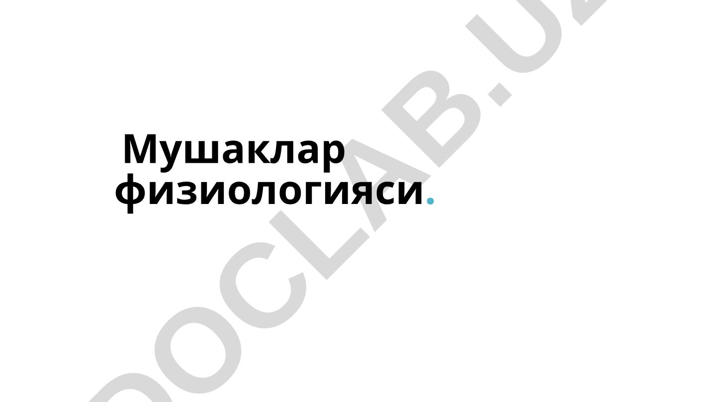 Мушаклар физиологияси