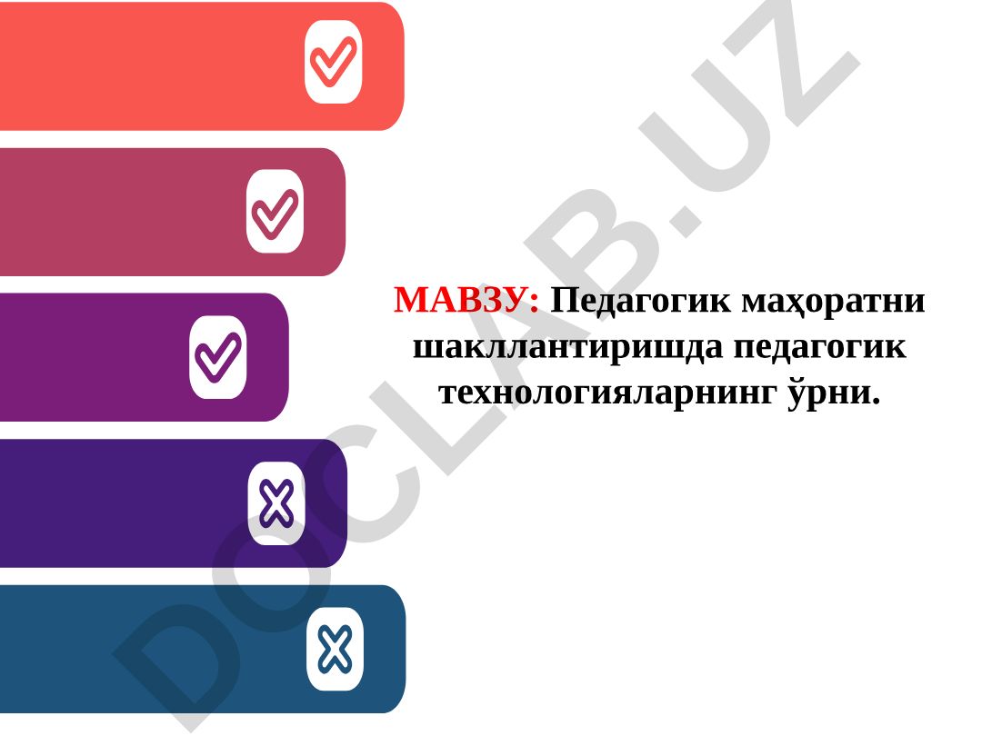 Педагогик маҳоратни шакллантиришда педагогик технологияларнинг ўрни