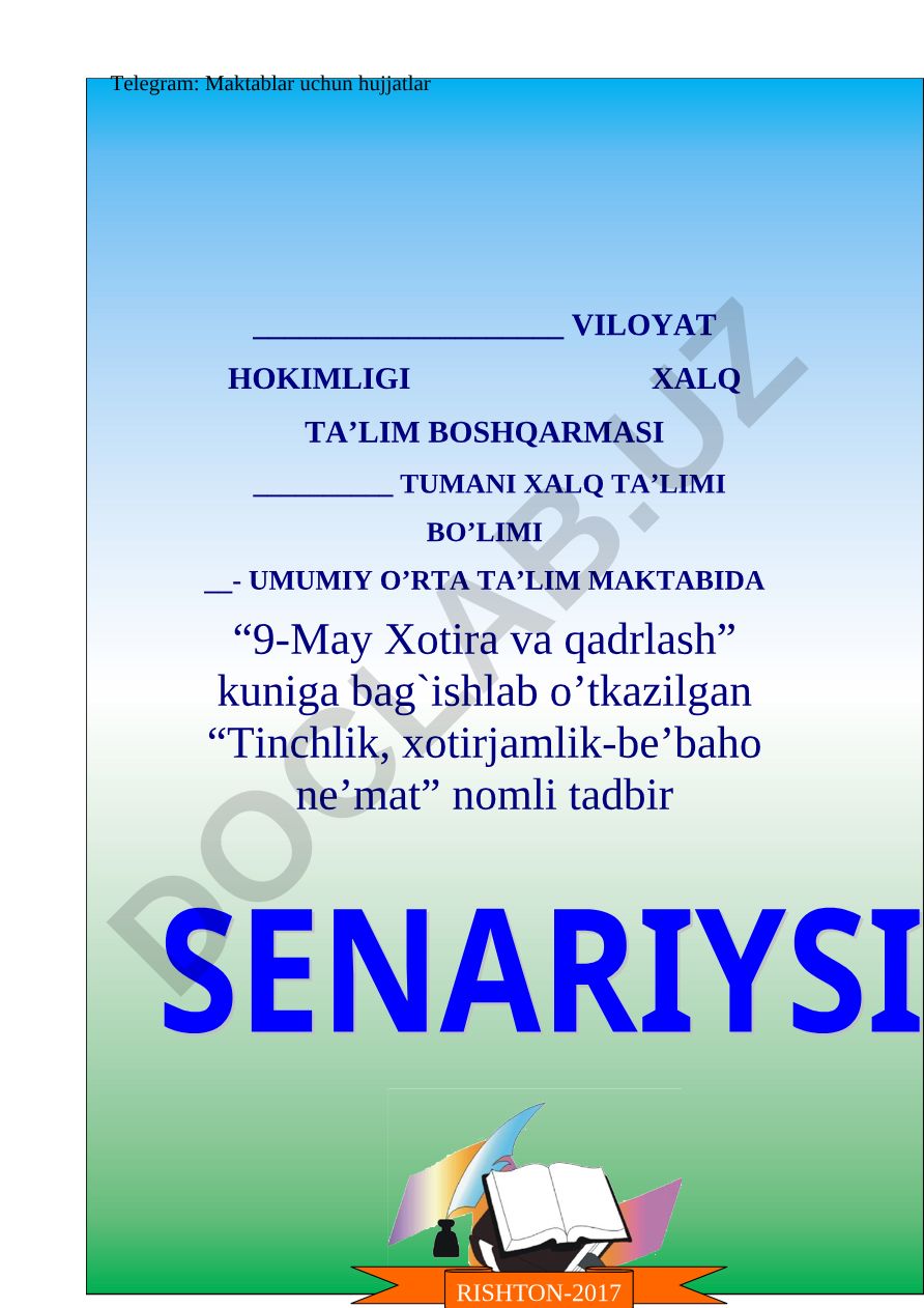 Tinchlik, xotirjamlik-be’baho ne’mat