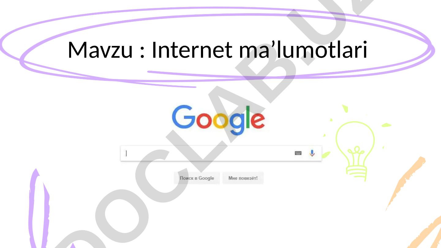 Internetda ma'lumot qidirish: qoidalar va usullar