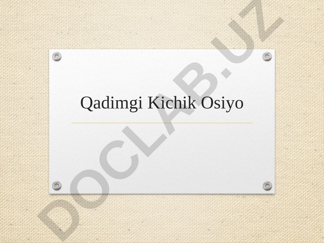Qadimgi Ksiy Osiyo dehqonchilik manzilgohlari