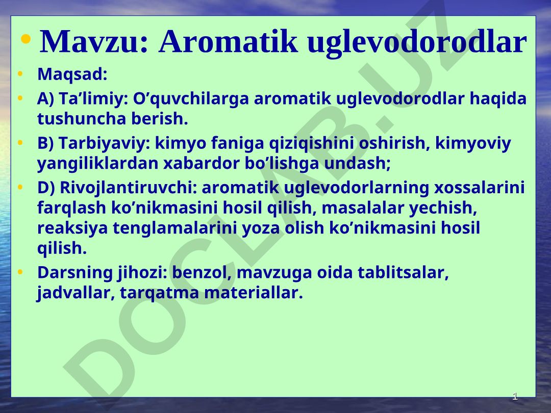 Aromatik uglevodorodlar