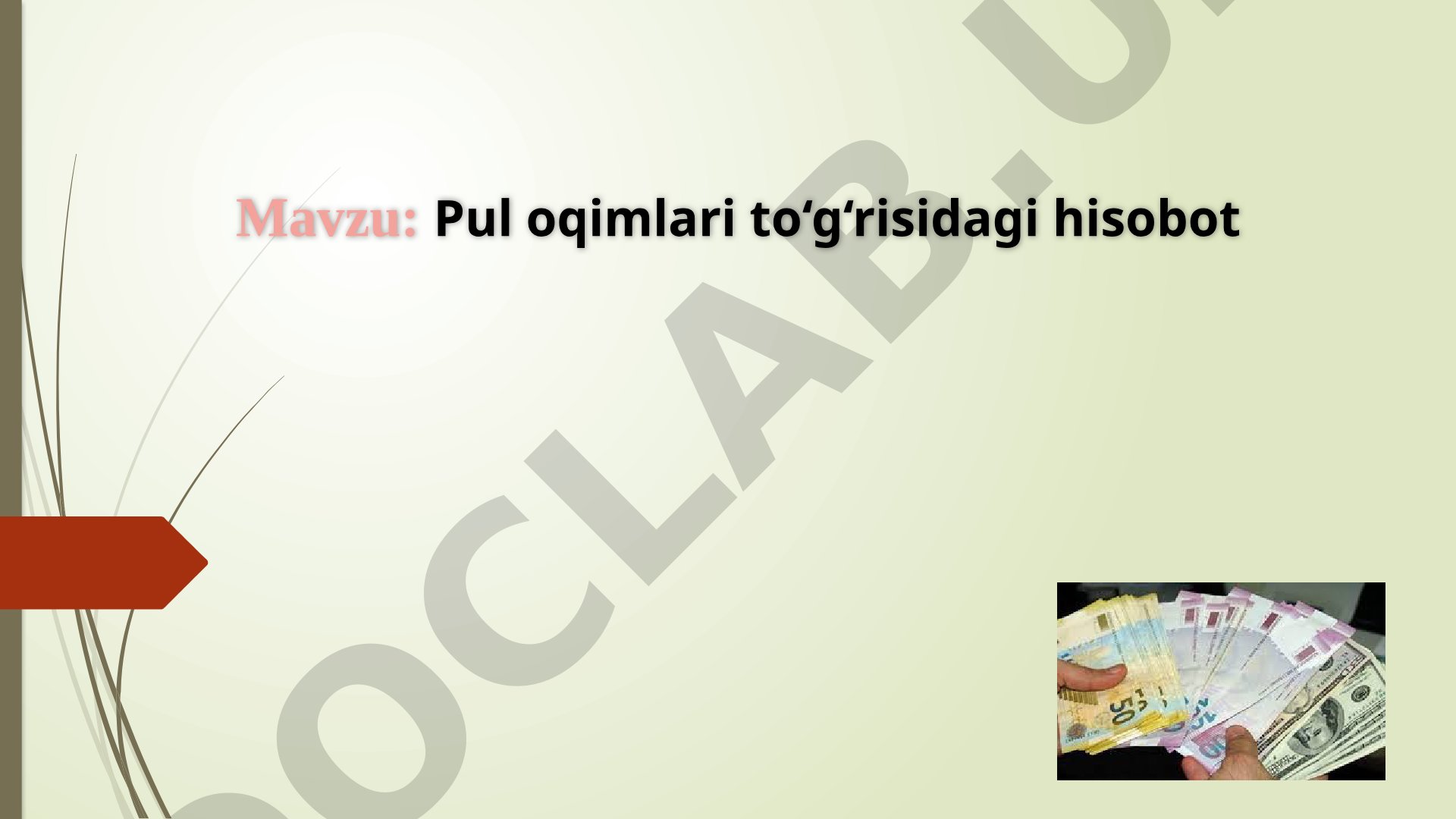 Pul oqimlari to‘g‘risidagi hisobot