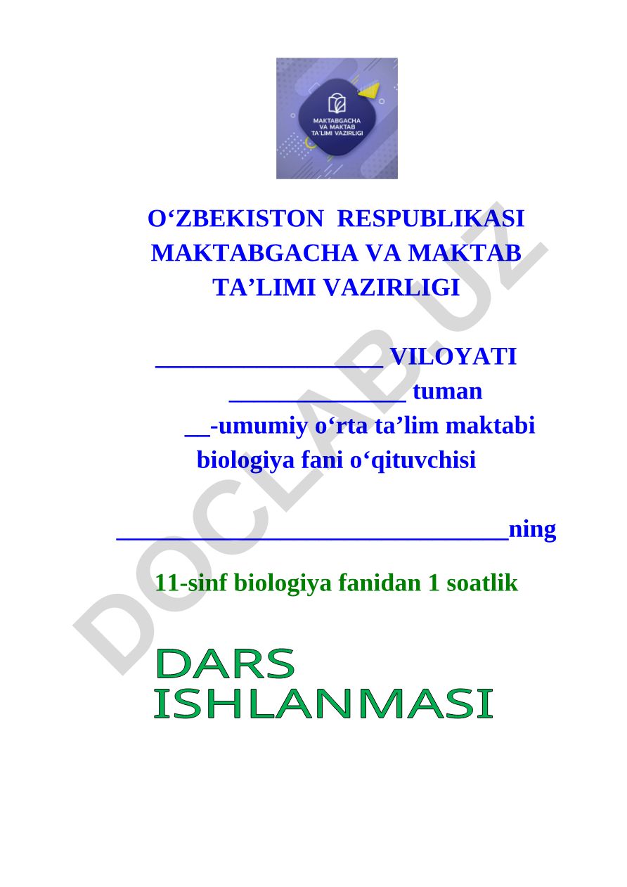 O'simlik va hayvonot olamini muhofaza qilish