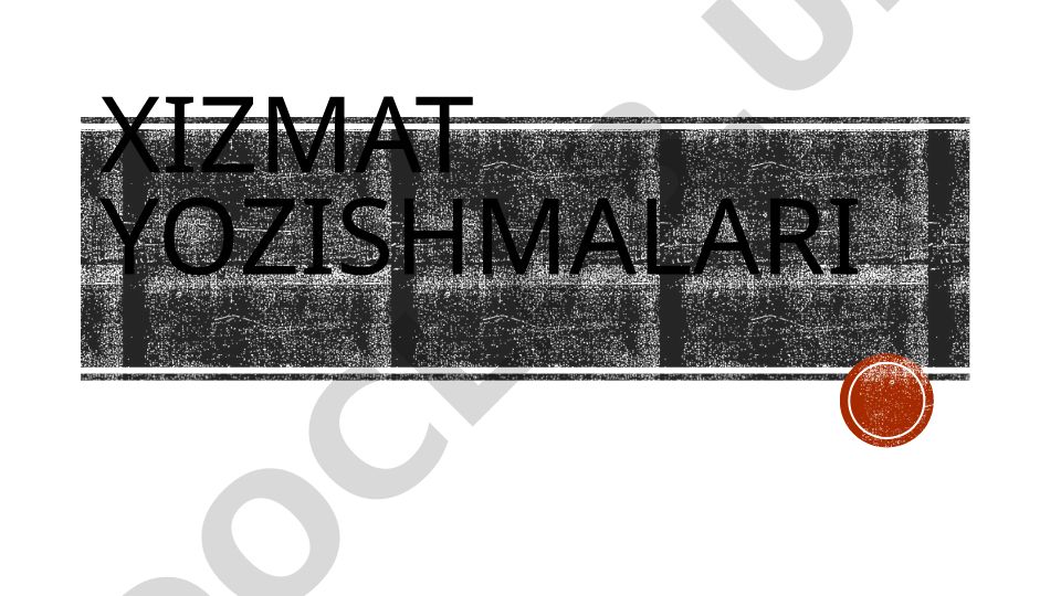 Xizmat yozishmalari va manzil tushunchasi