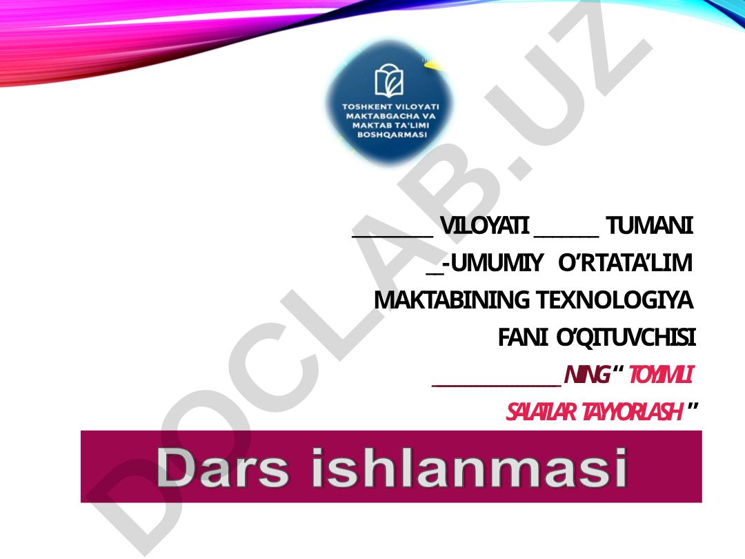 To'yimli salatlar tayyorlash