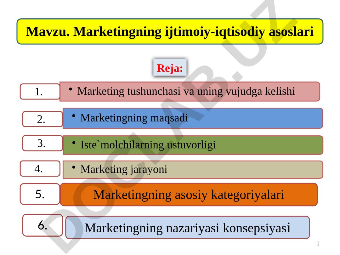 Marketingning ijtimoiy-iqtisodiy asoslari