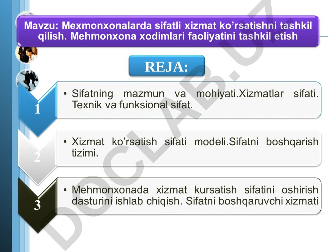 Xizmat sifati tushunchasi va ISO standartlari