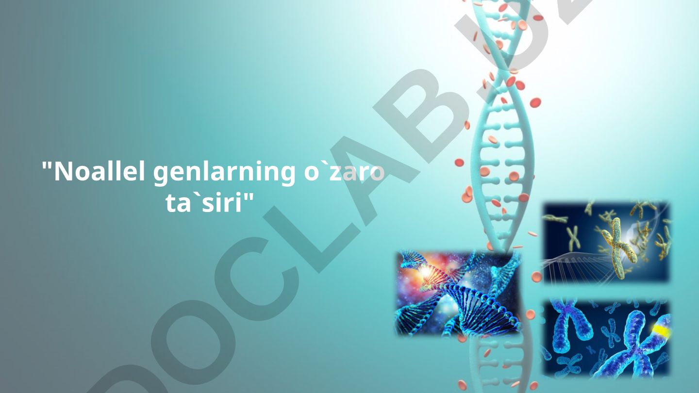 Noallel genlarning o'zaro ta'siri
