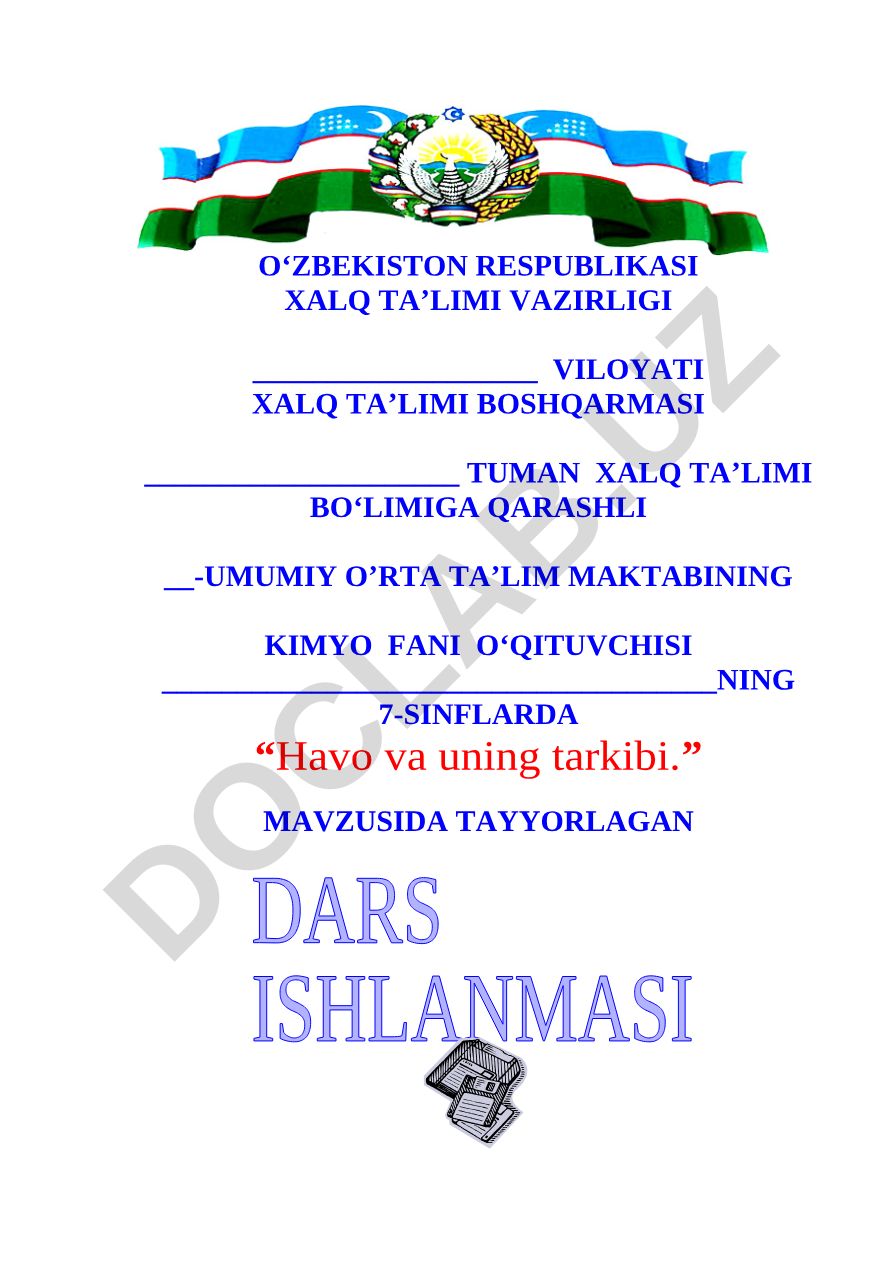 Havo va uning tarkibi