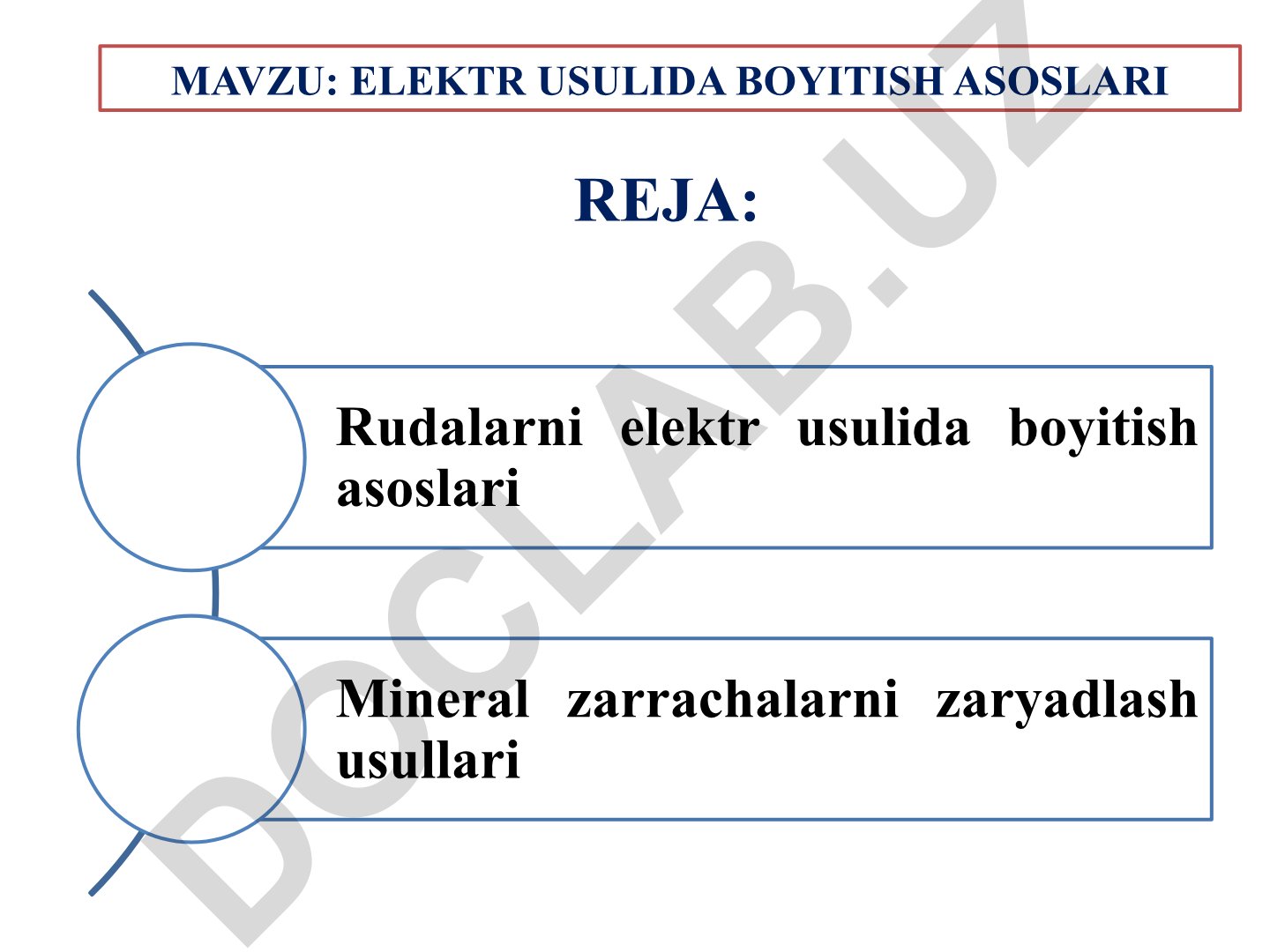Elektr usulida boyitish asoslari