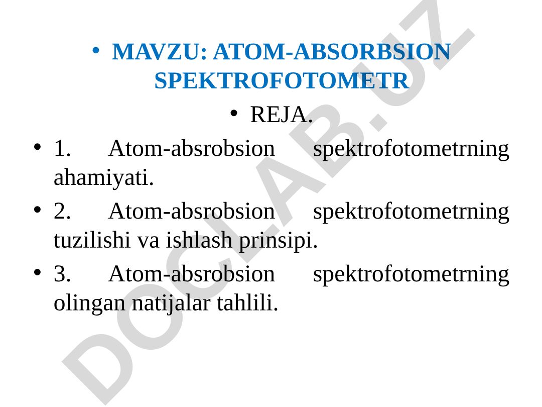 ATOM-ABSORBSION SPEKTROFOTOMETR REJA