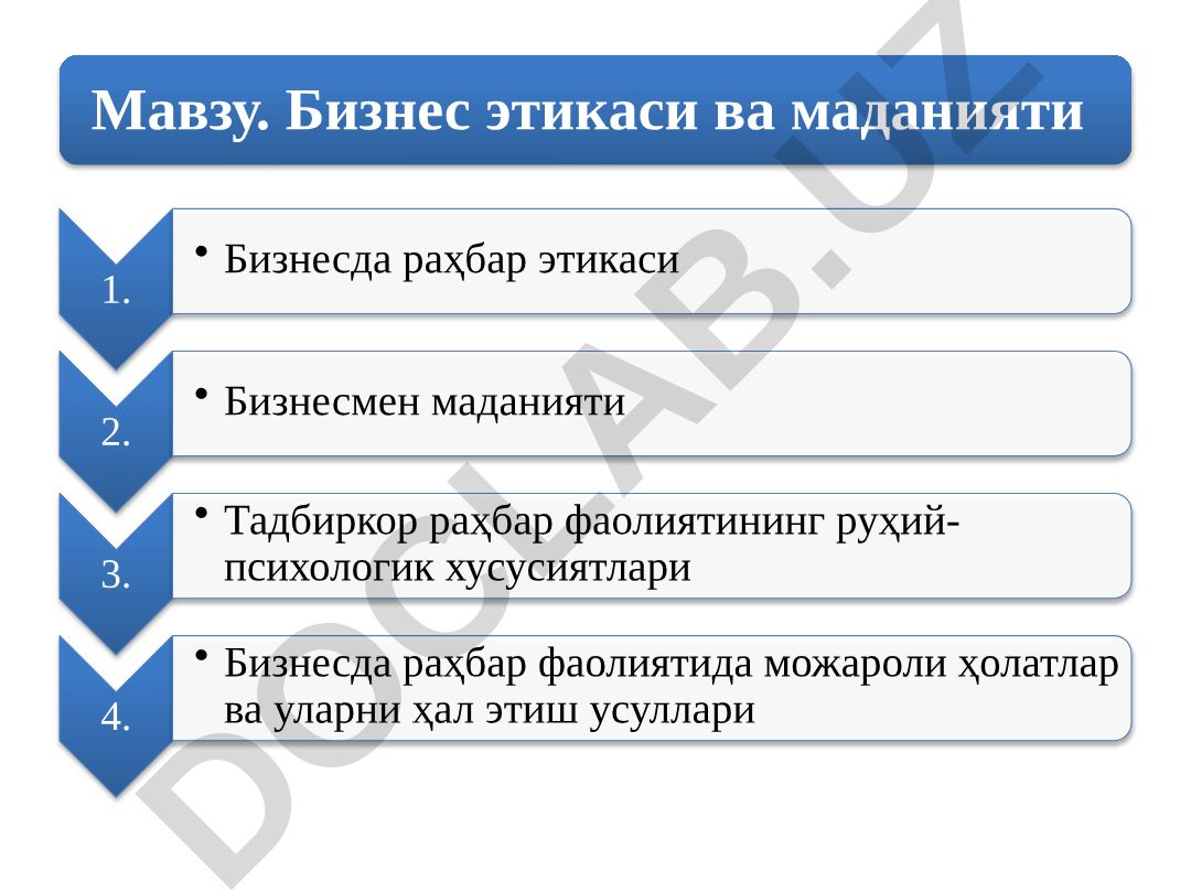 Бизнес этикаси ва маданияти