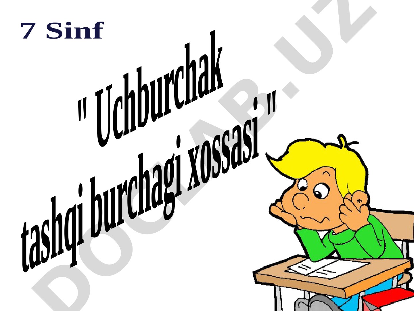 To'g'ri burchakli uchburchak xossalari va tenglik alomatlari