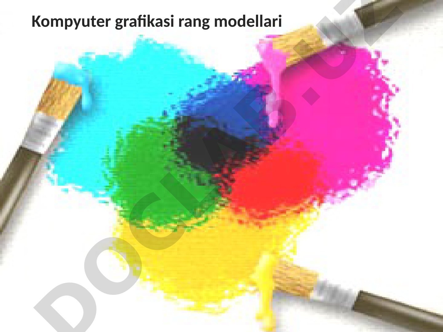 Kompyuter grafikasi rang modellari taqdimoti