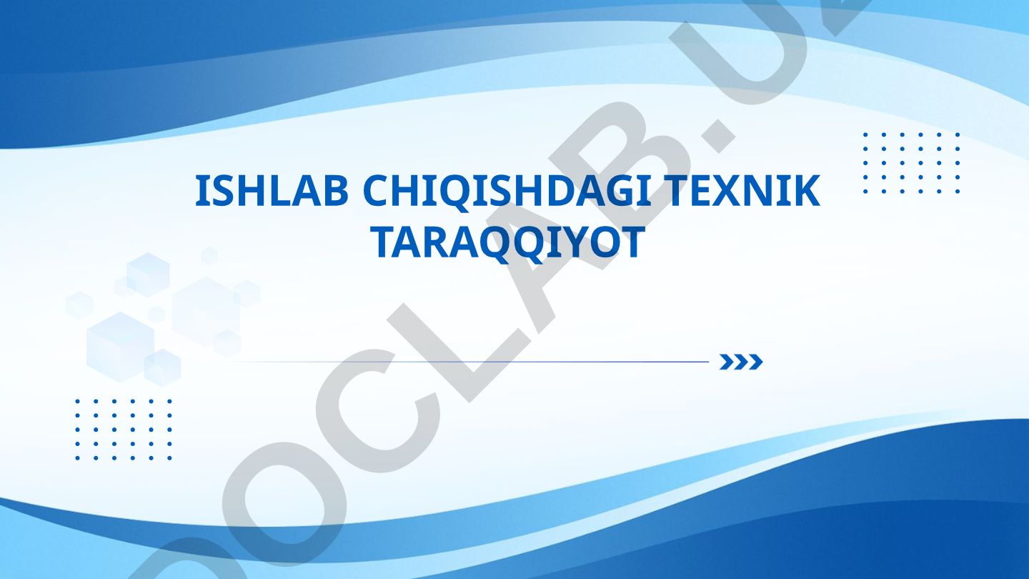 Ishlab chiqishdagi texnik taraqqiyot metodologiyalari