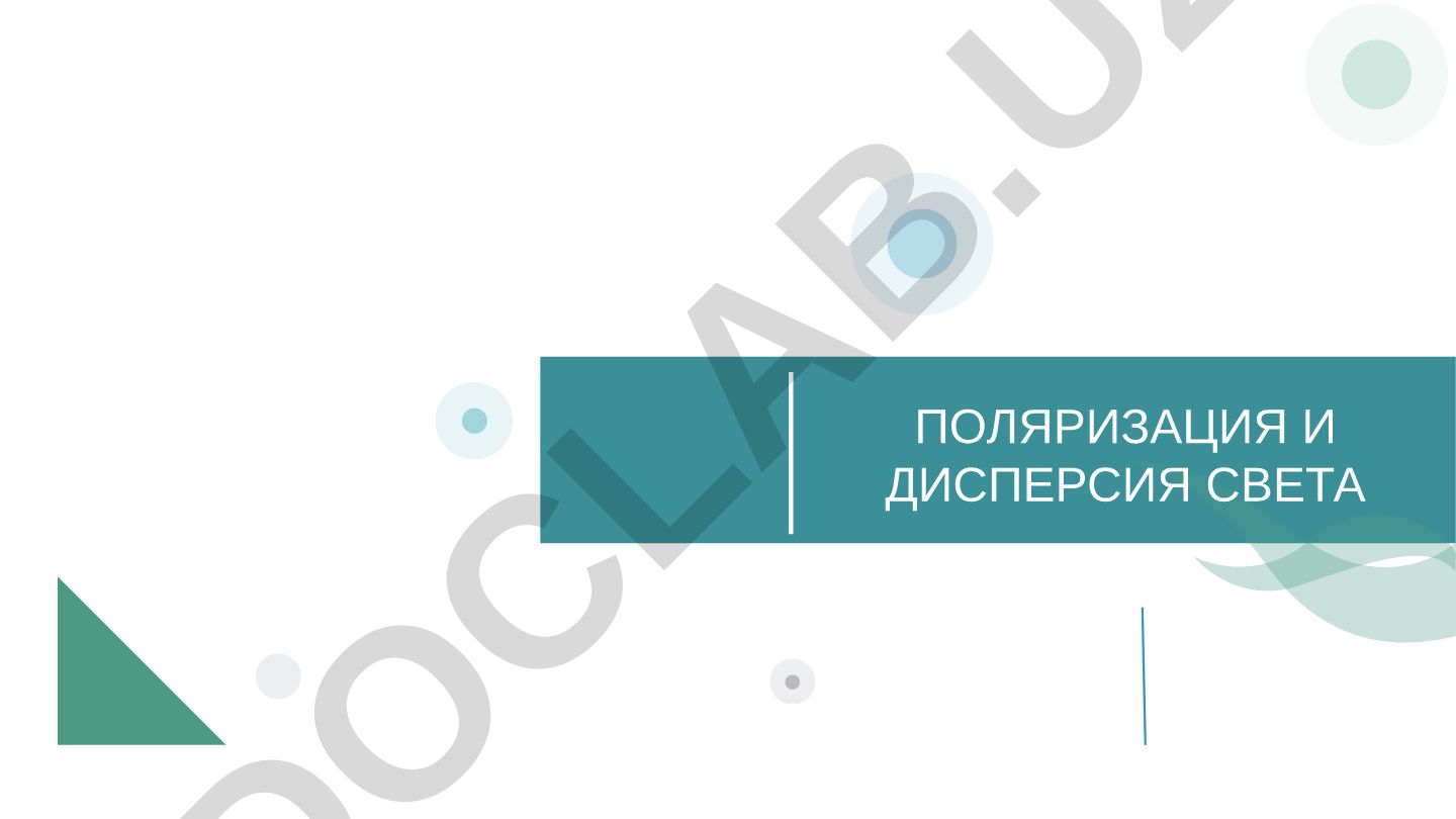 Поляризация и дисперсия света