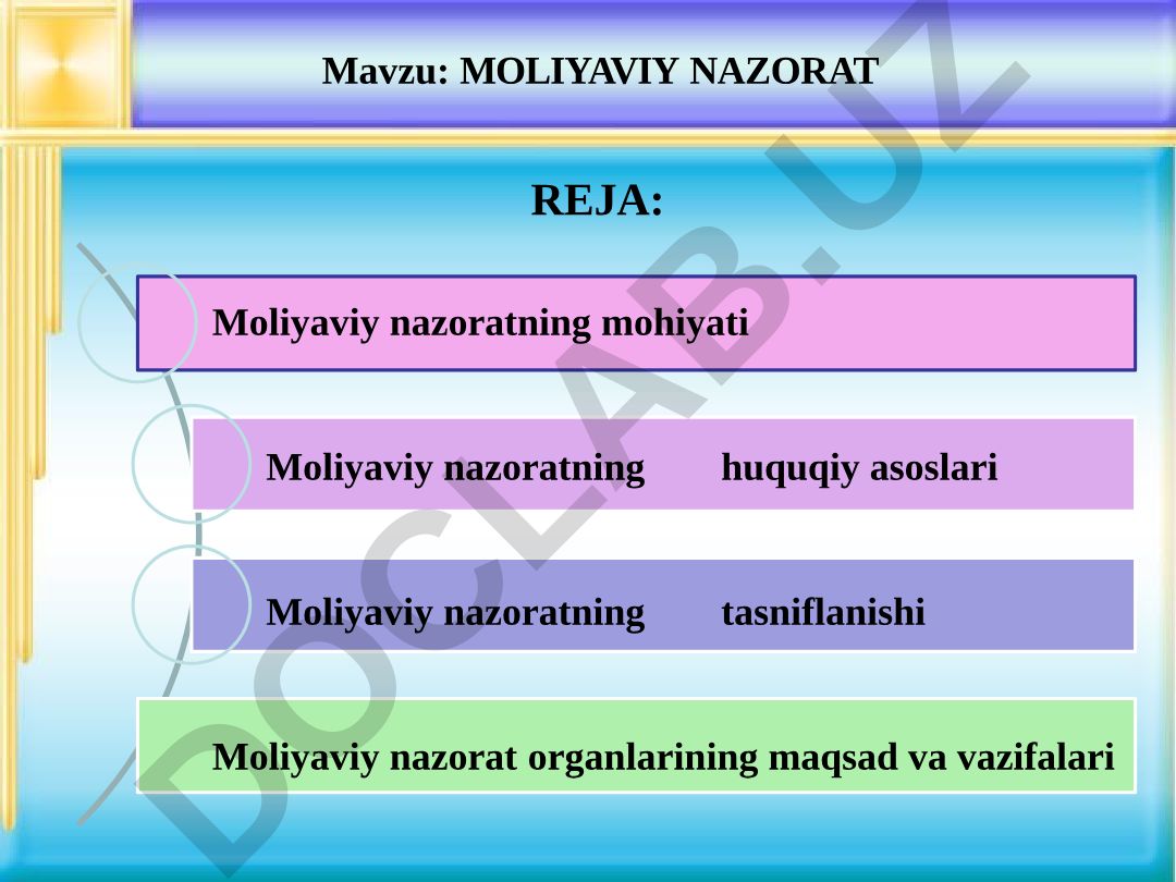 MOLIYAVIY NAZORAT