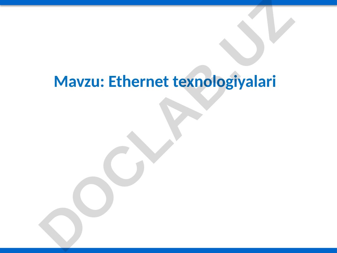 Ethernet texnologiyalari