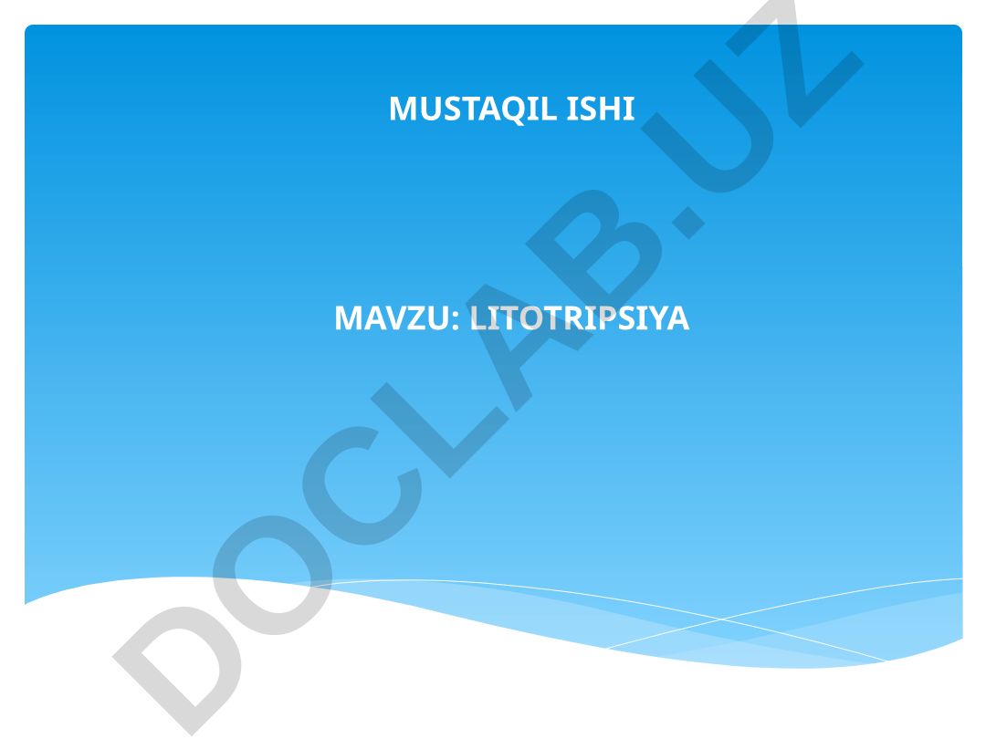Siydik chiqarish kanalining kontaktli litotripsiyasi