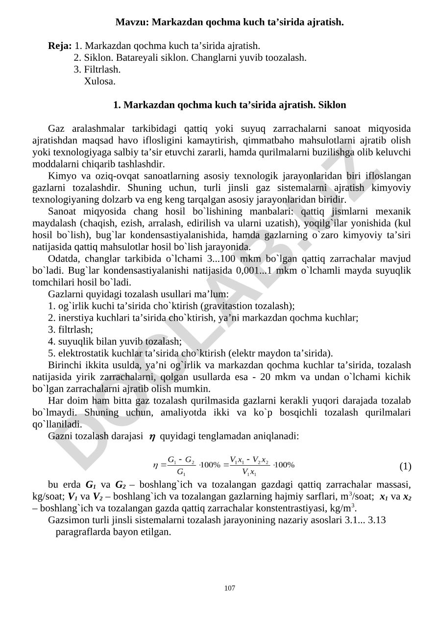 Markazdan qochma kuch ta’sirida ajratish