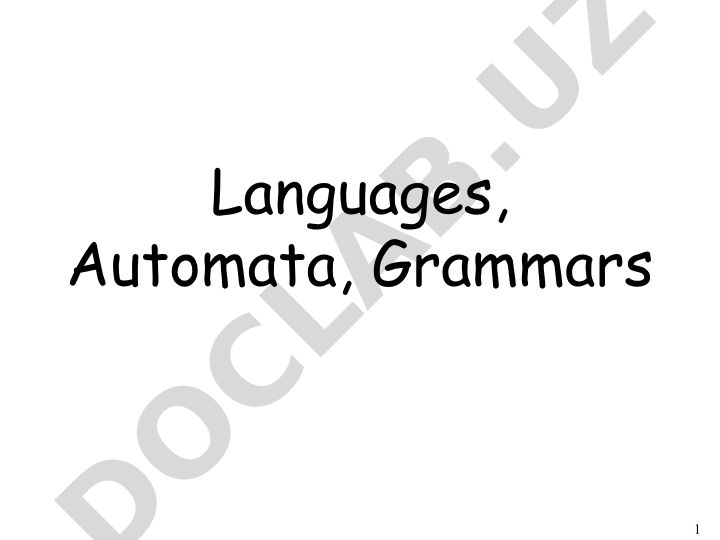 Til, avtomatlar va grammatikalar