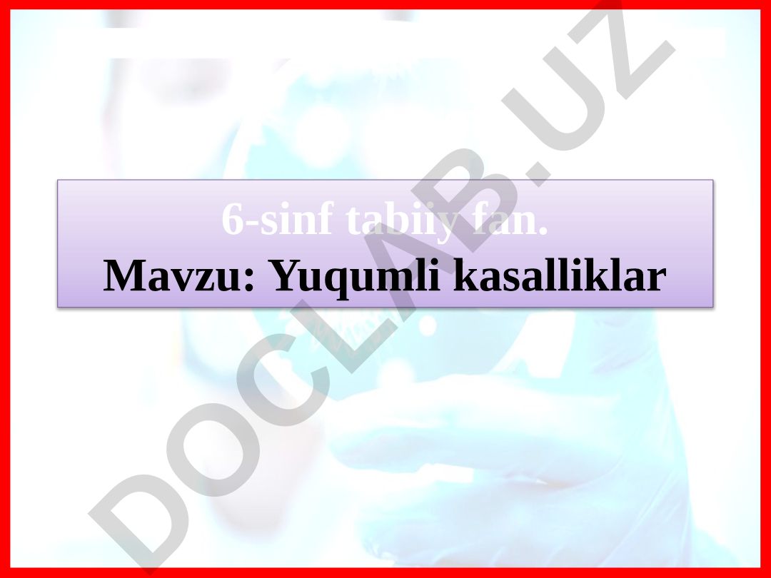 Yuqumli kasalliklar