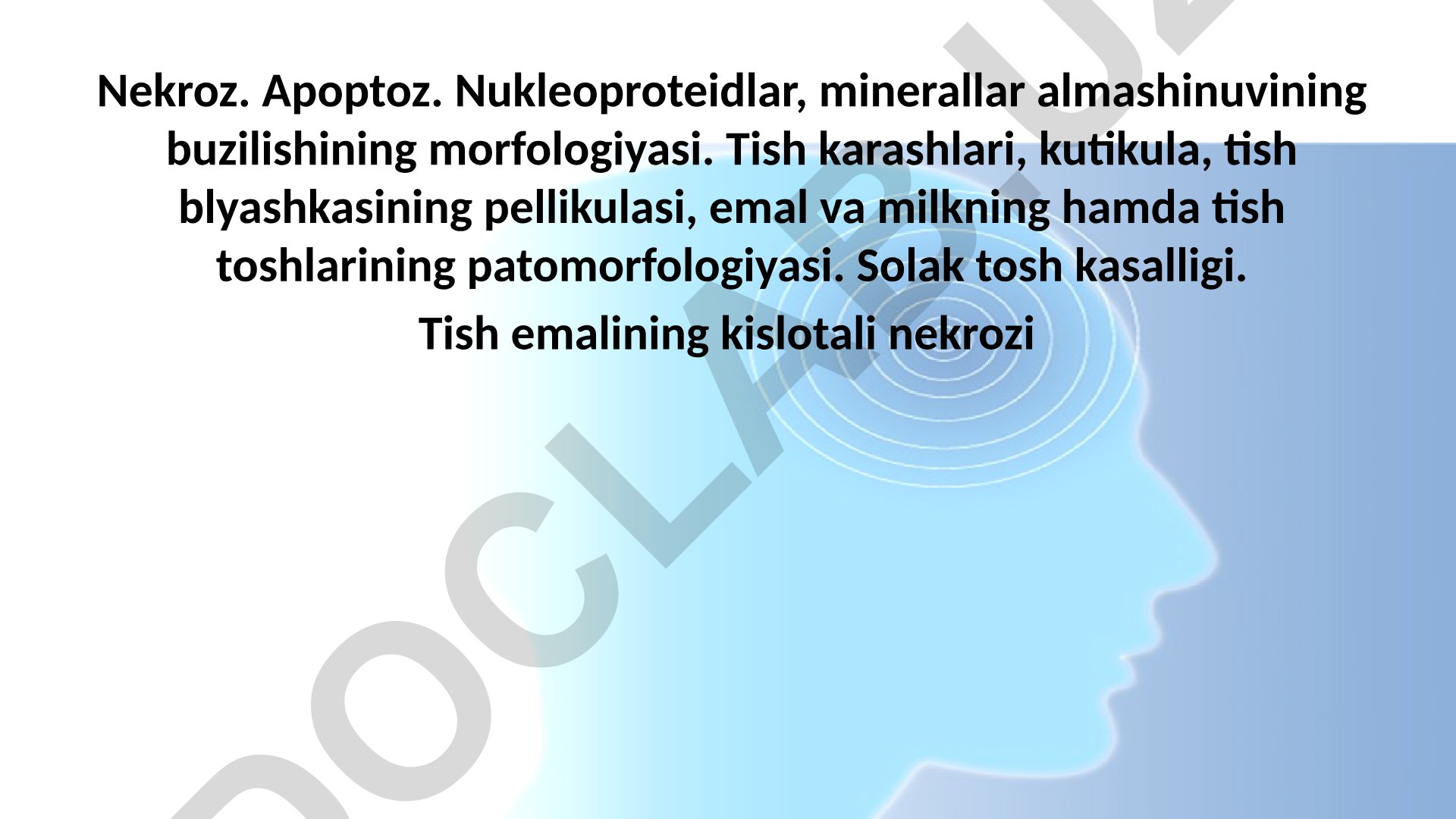 Nekroz, apoptoz va tish patologiyalari