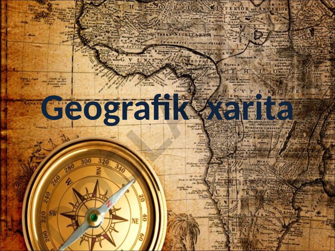 Geografik xaritalar turlari va ularning tasnifi