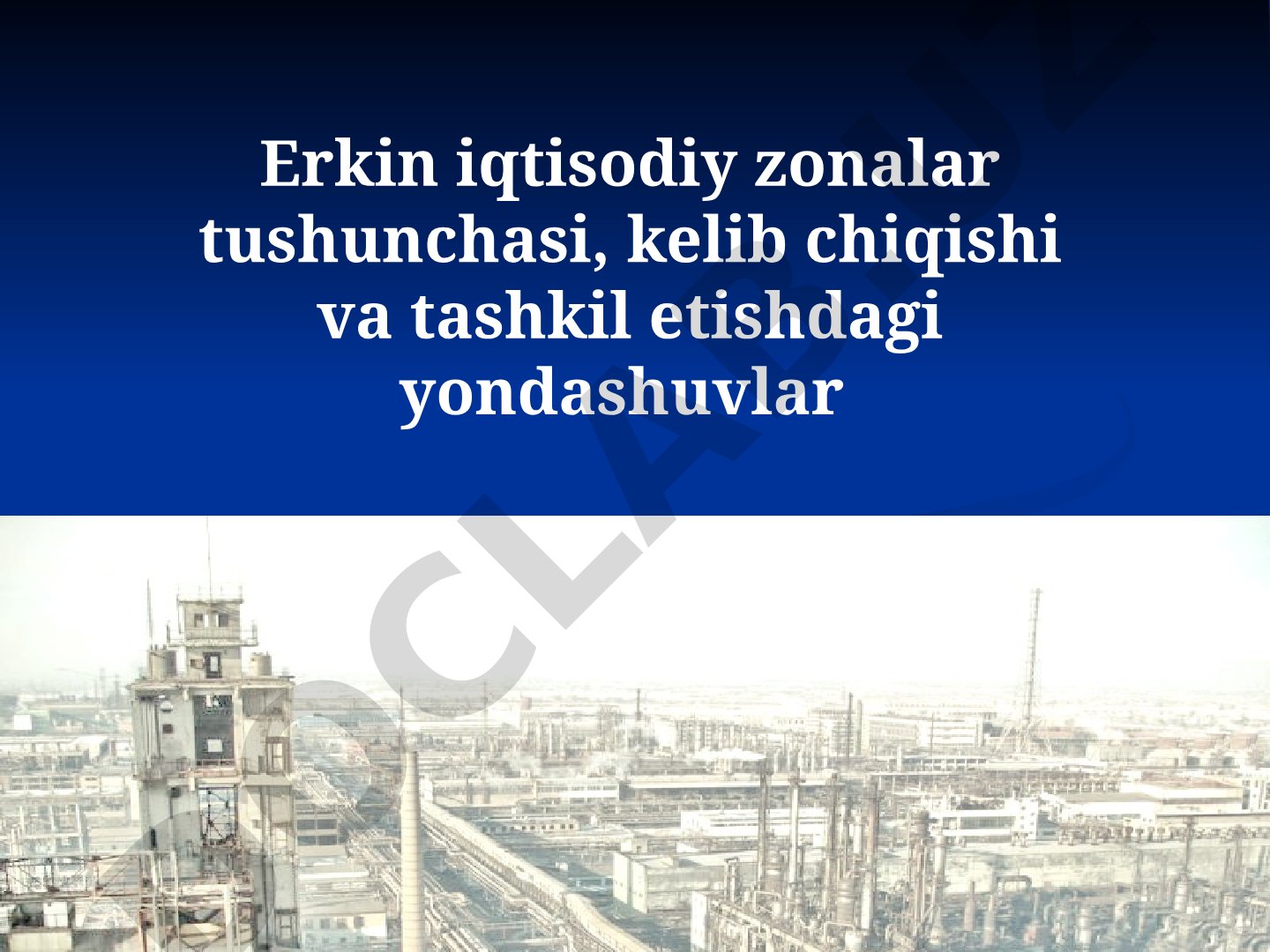 Erkin iqtisodiy zonalar tushunchasi, kelib chiqishi va tashkil etishdagi yondashuvlar